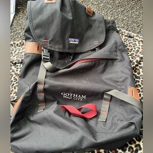 Patagonia Black and Red Backpack Durable Outdoor Design FROM GOTHAM CITY MOVIE